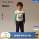 Teenie Weenie Kids小熊童裝24秋冬款男女寶寶撞色印花加絨衛(wèi)衣 綠色 110cm