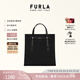 芙拉（FURLA）【七夕禮物】MAN GIOVE織物大號(hào)男士大容量上班族通勤手提包 黑色