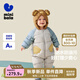 迷你巴拉巴拉【三防】羽絨連體衣嬰兒衣服寶寶爬服加厚2025秋冬新款 淺灰20045 73