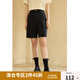 獨(dú)束大碼女裝時(shí)髦破洞復(fù)古牛仔中褲夏季新款微胖mm簡(jiǎn)約率性五分褲 牛仔黑 M (尺碼：1) (尺碼：1)