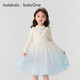 巴拉巴拉balaOne童裝女公主裙2025秋冬兒童連衣裙針織網(wǎng)紗裙209425111001