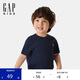 GAP男幼童2025春季新款小熊刺繡短袖T恤多色兒童裝上衣美版707178