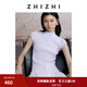 致知【創(chuàng)始人系列】 調(diào)笑令 半高領連袖針織衫女25夏季新款修百搭紫色 暮靄紫 M