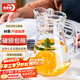 青蘋果家用涼水壺玻璃冷水壺飲料壺茶水壺水杯高顏值玻璃茶杯1.3L