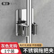 靜閑居拖把掛架卡扣固定器掛掃把固定架掛鉤拖把夾神器免打孔拖把架壁掛 不銹鋼灰色【無(wú)鉤款】1個(gè)