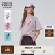 Teenie Weenie小熊T恤女2025年夏季新款活力清新休閑上衣圓領(lǐng)短袖T恤女 A-粉色 M