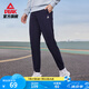 匹克（PEAK） 匹克運(yùn)動(dòng)褲女秋冬跑步針織長(zhǎng)褲加絨收腳褲女褲休閑衛(wèi)褲 子夜藍(lán)-不加絨 L