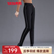 鴨鴨羽絨褲2022年冬季新款女士休閑外穿打底長(zhǎng)褲保暖加厚外穿KL 黑色 165/L