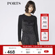 PORTS寶姿 新品女裝優(yōu)雅圓領(lǐng)提花魚尾下擺連衣裙SA9D004GFB012 黑色 L (8)