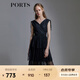 PORTS寶姿春夏新品女裝V-領無袖中長連衣裙SM8D059MLN001 黑色 S (4)