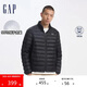 GAP男裝秋冬時(shí)尚l(wèi)ogo輕薄立領(lǐng)羽絨服簡(jiǎn)約休閑保暖外套657225