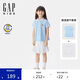 GAP女童2025夏季新款吸濕速干短袖polo衫百褶裙套裝兒童裝767292