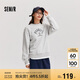 森馬（Semir）史努比系列衛(wèi)衣女拼接假兩件寬松冬2024繡花抓絨上衣109724116003