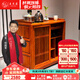 王木匠 紅木家具 緬甸花梨（學(xué)名：大果紫檀）中式實木茶水柜 茶桌邊柜茶臺燒水壺一體茶具置物柜 茶水柜