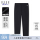 ELLE ACTIVE簡約舒適休閑褲男士運動褲夏季薄款舒適透氣純色百搭休閑長褲男 黑色 L