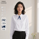 韓曼柯（HANMANKE）白色襯衫女夏長(cháng)袖女士正裝休閑日常免燙簡(jiǎn)約西服內搭通勤職業(yè)女裝