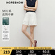 紅袖白色顯瘦休閑褲2025夏季新款女裝MIU系H型通勤百搭氣質(zhì)中腰短褲 本白001 S