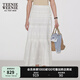 Teenie Weenie小熊女裝半身裙2025年夏季新款優(yōu)雅甜美刺繡中長(zhǎng)白裙 白色 XS