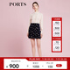 PORTS寶姿商場同款春季新品女裝半身裙印花短裙LD8S039PWB008 晚安藍(lán) XS (2)