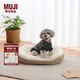 無(wú)印良品（MUJI）圖案編織寵物毛衣 貓咪/狗狗寵物用品衣服秋冬保暖 灰色 XL 背長(zhǎng)40cm，胸圍49-57cm