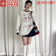 SNYDER WEAR衛衣女卡通貓咪印花長(cháng)袖衛衣女新款設計感撞色慵懶風(fēng)寬松上衣女裝 花灰色【薄款】 S 【建議70斤-100斤】