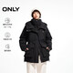 ONLY 2024冬季90白鴨絨三防蓄熱里料連帽羽絨服女|124423022
