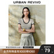 UR2025夏季新款女裝休閑簡(jiǎn)約百搭撞色邊短袖T恤UWB450046 粉卡其 M