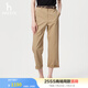 哈吉斯（HAZZYS）女裝 2025春季新款女士純色時(shí)尚通勤休閑褲女ATDSP0CAP34 米色BI 36 (155/68A 36)