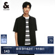 杰克·瓊斯（JACK&JONES）夏季男士新款舒適商務(wù)休閑通勤短袖襯衫衣服外套襯衣上衣男裝 黑色E40 S 170