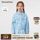 PawinPaw卡通小熊童裝25年春夏新款女童寬松舒適百搭牛仔外套 Blue藍色/50 120 cm