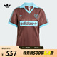 阿迪達(dá)斯 （adidas）Originals三葉草女子FOOTBALL TEE休閑足球風(fēng)運(yùn)動短袖翻領(lǐng)球衣 JY3542 L