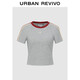 UR2025秋季新款女裝美式復古撞色邊刺繡圖案短袖T恤UYV450207