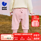 迷你巴拉【pp褲】男女童褲子加絨保暖冬新款高腰長(zhǎng)褲 粉紅60049 80