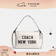 蔻馳（COACH）【七夕情人節(jié)禮物】奧萊男士COACH圖案RELAY斜挎包手提包 白堊彩