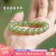 曼麗翠【七夕情人節(jié)禮物】和田青玉晴水手串10mm圓珠手鏈送女友老婆