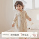 乖奇熊男女寶寶純棉連體衣夏季長(cháng)袖空調服新生嬰兒春秋睡衣哈衣爬服薄款