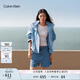 Calvin KleinJeans夏季女士經(jīng)典ck復(fù)古潮流毛邊高腰寬松牛仔短褲J224362 1AA-牛仔淺藍(lán) 25