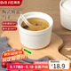 拜杰陶瓷碗燉盅 湯碗隔水燉盅內(nèi)膽蒸蛋粥燕窩盅罐餐具帶蓋勺中號400ml