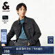 杰克·瓊斯（JACK&JONES）春秋仿麂皮寬松舒適百搭純色時尚翻領(lǐng)夾克上衣外套男裝224321056 E44 黑砂色 XL 185