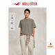 HOLLISTER【涼感】25夏新款純色簡約風(fēng)情侶T恤男裝女裝KI324-4166 棕色 M (180/100A)