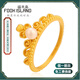福來島黃金足金999首飾古法金女士戒指結(jié)婚復(fù)古珍珠皇冠黃金戒指 皇冠珍珠戒指（工費：399元） 3.83克-17號