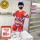 G.DUCKKIDS童裝蜘蛛俠衣服男童夏裝套裝兒童夏季25新款卡通短袖T恤運(yùn)動(dòng)裝男 紅色 110 尺碼4~5歲【100-110cm】