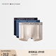 TOMMY HILFIGER【三條裝】25新款春夏男裝提花棉質(zhì)微彈四角褲平角內(nèi)褲03520 藍(lán)色/黑色/米色0WL XL