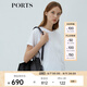 PORTS寶姿 商場同款新品女裝短袖白色刺繡圓領(lǐng)T恤LL8N026FCC102 白色 L
