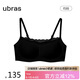 ubras新品舒服蕾無尺碼低領(lǐng)布丁杯背勾性感蕾絲防竄文胸女士內(nèi)衣黑色