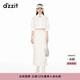DZZIT地素襯衫小上衣春秋新款鏤空簡(jiǎn)約精致感設(shè)計(jì)襯衫女 米白色 S