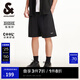 杰克·瓊斯（JACK&JONES）男裝25年休閑短褲男士夏季外穿涼感五分褲中褲寬松泡泡紗沙灘褲 E40黑色 L (180)