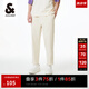 杰克·瓊斯（JACK&JONES）春夏衣服男裝潮流百搭長褲商務(wù)休閑褲男士成熟穩(wěn)重淺色小腳褲子 亮灰色A04 M （175)