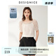 迪賽尼斯（DESIGNICE）2024年夏季新款氣質(zhì)通勤風天絲短袖圓領(lǐng)雪紡衫女 珍珠白 M