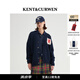 KENT&CURWEN肯迪文秋冬系列玫瑰刺繡純羊毛針織開衫外套 藏藍(lán)色96 XS